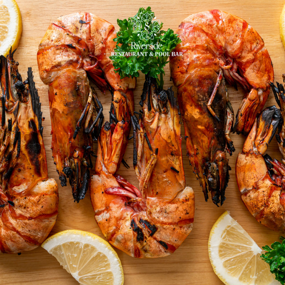 Grilled Tiger Prawns with Garlic & Butter